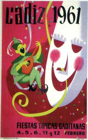 Cartel del Carnaval de Cádiz 1961