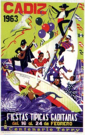 Cartel del Carnaval de Cádiz 1963