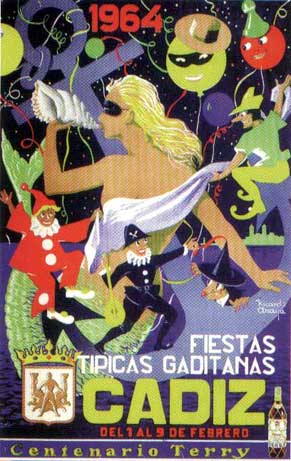 Cartel del Carnaval de Cádiz 1964