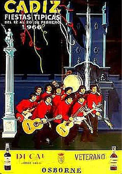 Cartel del Carnaval de Cádiz 1966