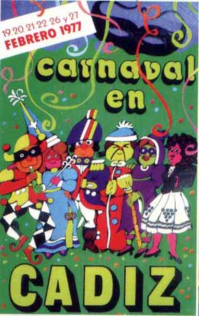 Cartel del Carnaval de Cádiz 1977
